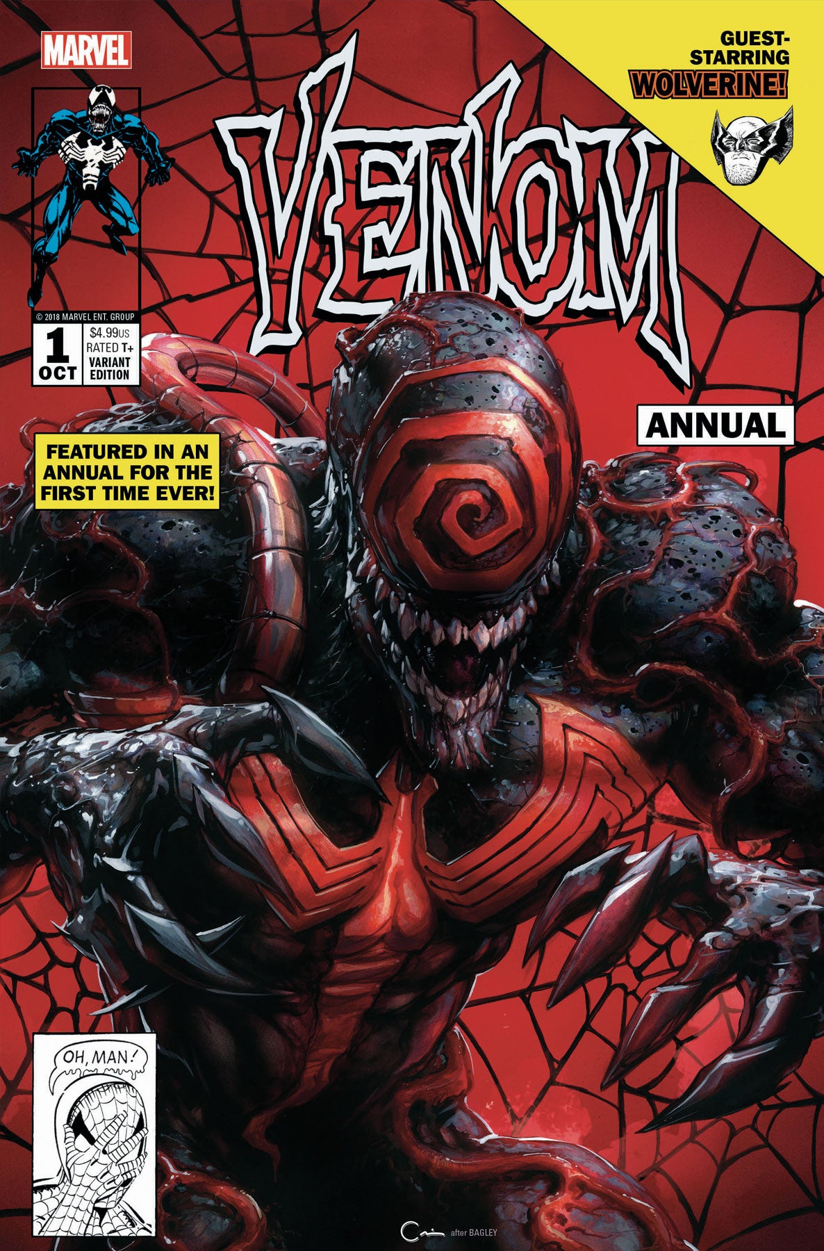 VENOM ANNUAL #1 CLAYTON CRAIN VARIANT COVER A TRADE DRESS VF